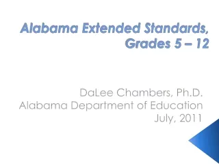 Alabama Extended Standards, Grades 5 – 12