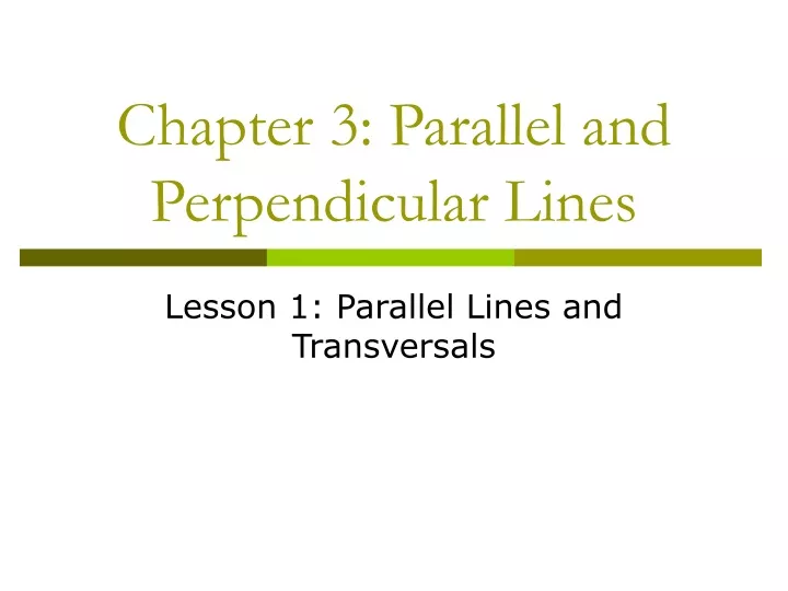 chapter 3 parallel and perpendicular lines