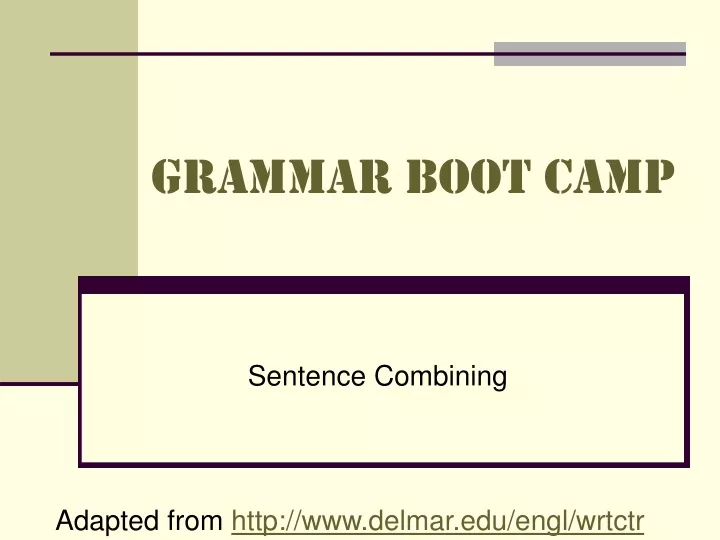 grammar boot camp