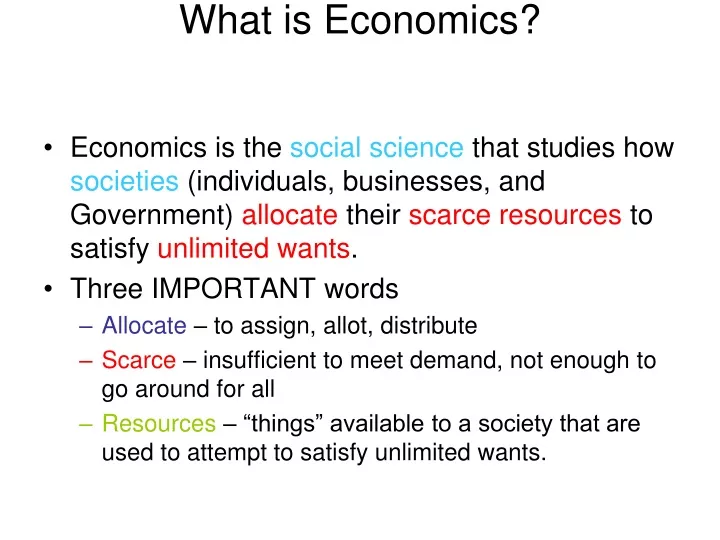 what is economics