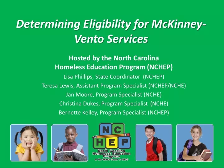 determining eligibility for mckinney vento services