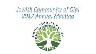 Jewish Community of Ojai 2017 Annual Meeting