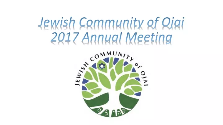 jewish community of ojai 2017 annual meeting