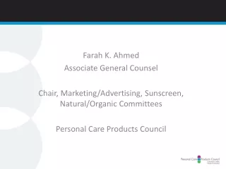Farah K. Ahmed Associate General Counsel