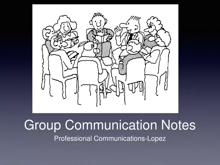 group communication notes