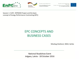 EPC CONCEPTS and BUSINESS CASES