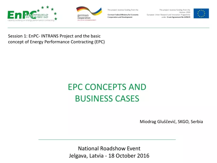session 1 enpc intrans project and the basic