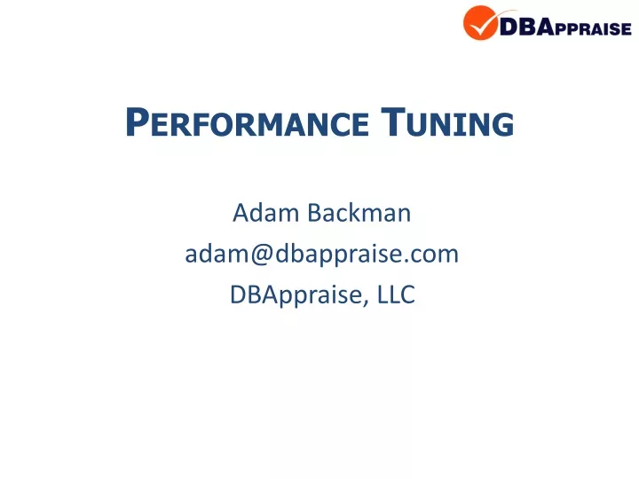 performance tuning