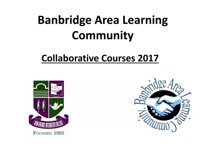 banbridge area learning community