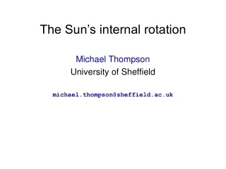 The Sun’s internal rotation