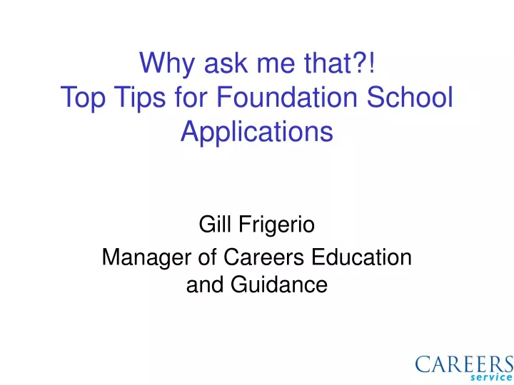 why ask me that top tips for foundation school applications