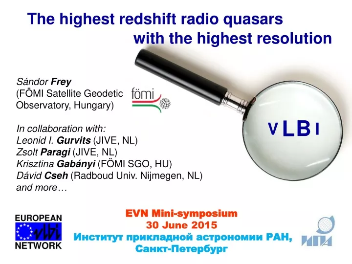 the highest redshift radio quasars