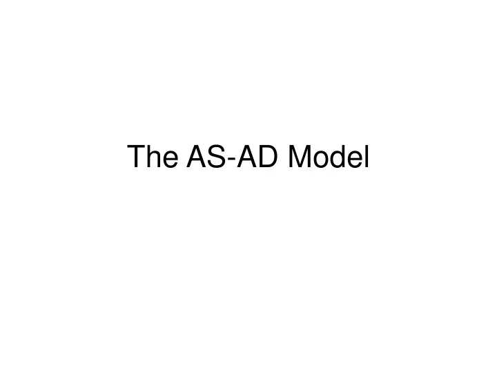 the as ad model