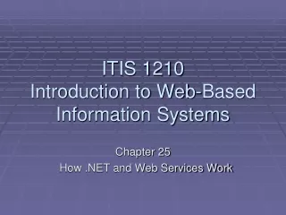 ITIS 1210 Introduction to Web-Based Information Systems