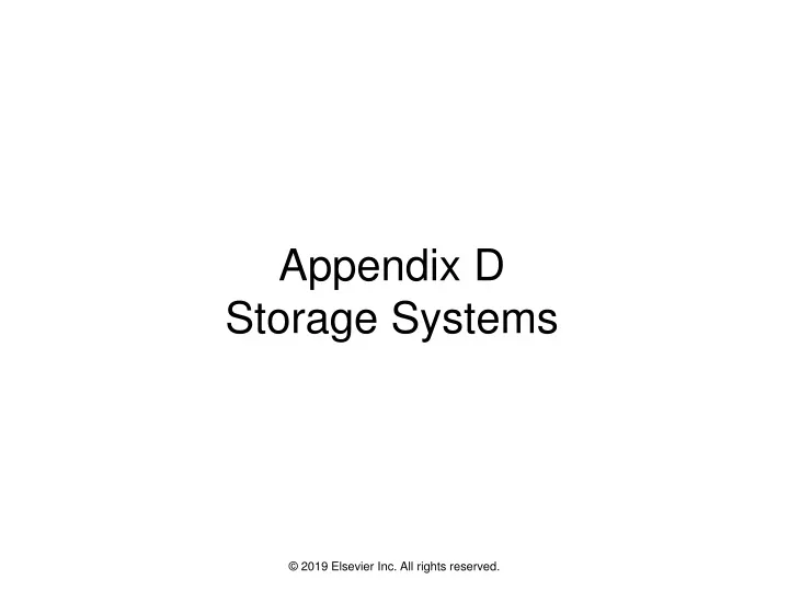 appendix d storage systems