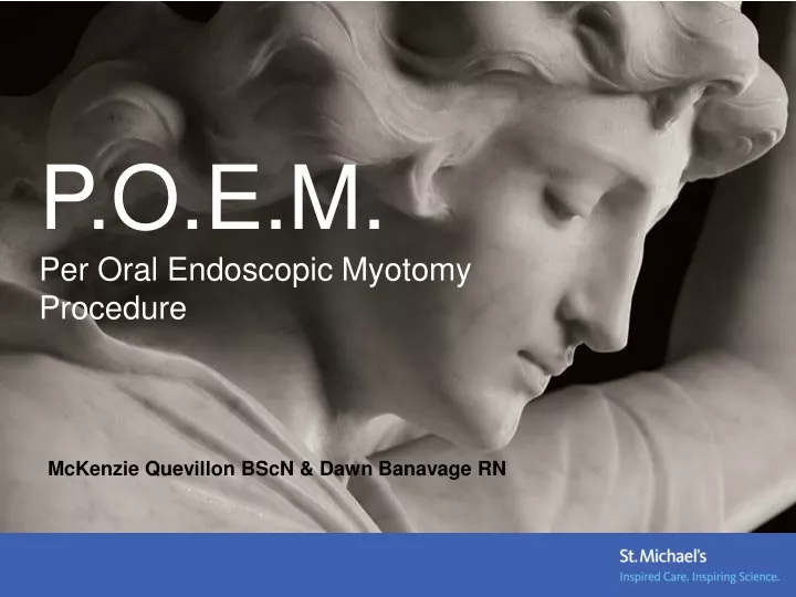 p o e m per oral endoscopic myotomy procedure