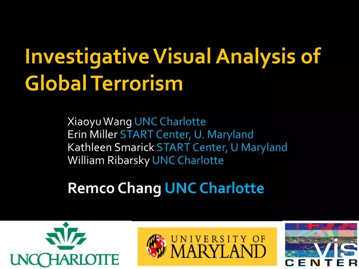 investigative visual analysis of global terrorism