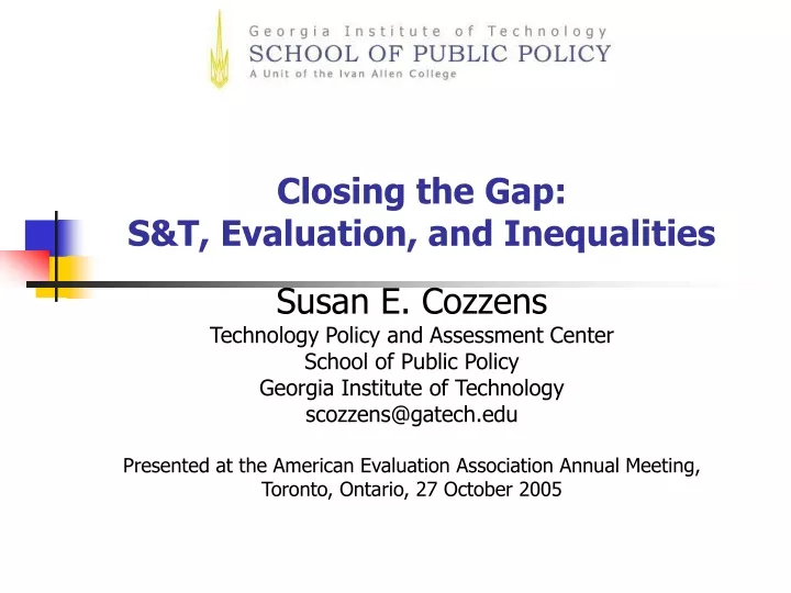 closing the gap s t evaluation and inequalities