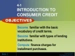 Consumer Credit Basics: Lending Institutions and Finance Charges - slide 1