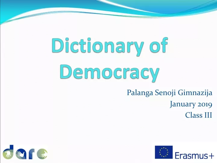 dictionary of democracy