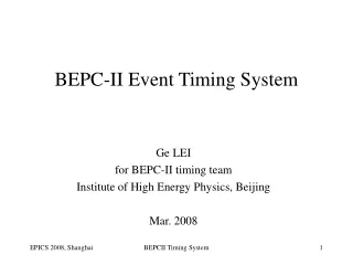 BEPC-II Event Timing System
