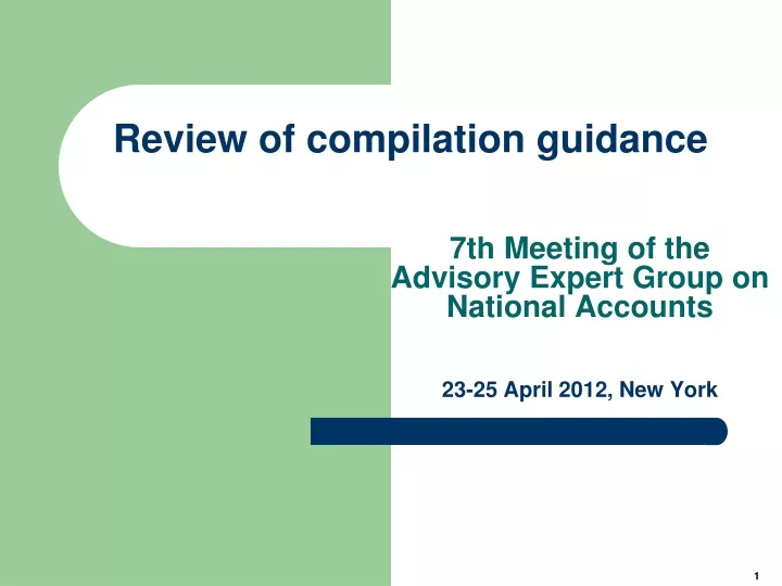 review of compilation guidance