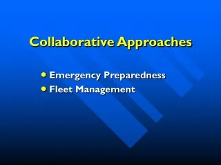 Collaborative Approaches