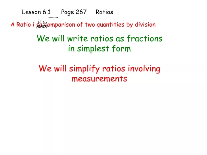 lesson 6 1 page 267 ratios