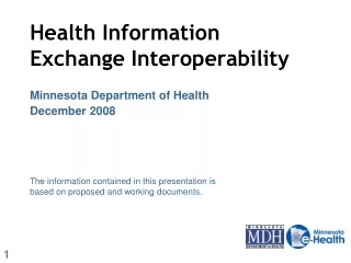 The information contained in this presentation is based on proposed and working documents.