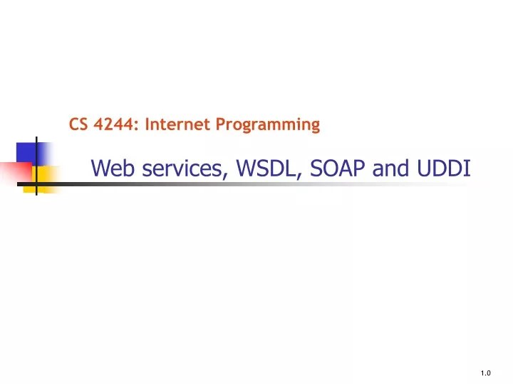 web services wsdl soap and uddi
