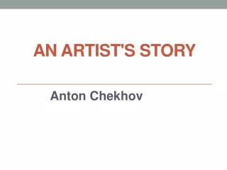 AN ARTIST'S STORY