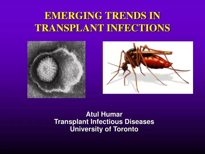 emerging trends in transplant infections