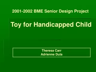 2001-2002 BME Senior Design Project