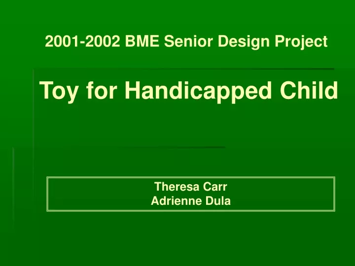 2001 2002 bme senior design project