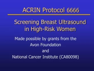 Screening Breast Ultrasound  in High-Risk Women
