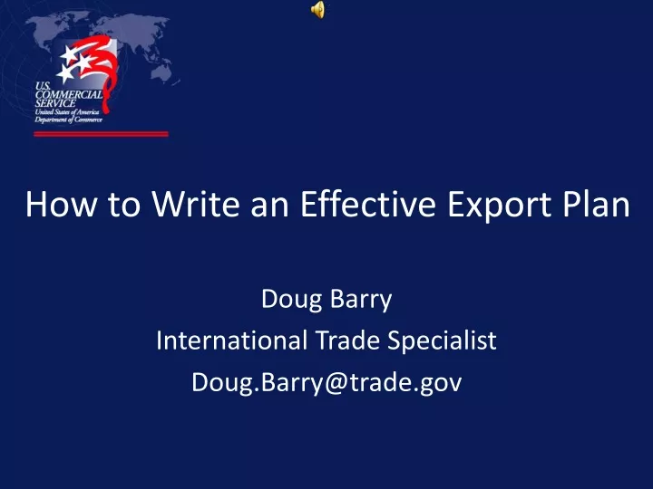 how to write an effective export plan