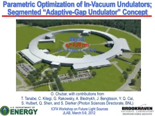Parametric Optimization of In-Vacuum  Undulators ; Segmented “Adaptive-Gap  Undulator ” Concept