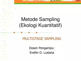Metode Sampling  (Ekologi Kuantitatif)