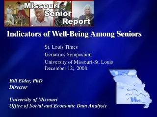 Indicators of Well-Being Among Seniors