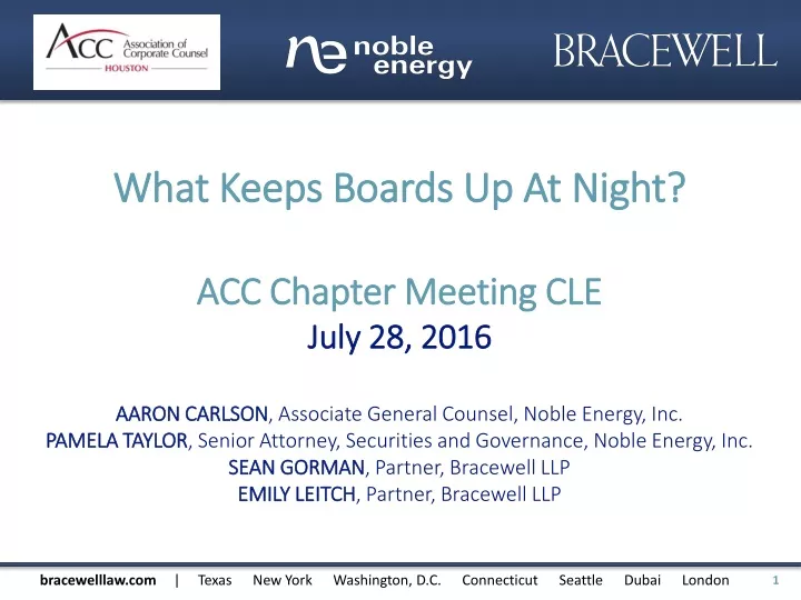 what keeps boards up at night acc chapter meeting