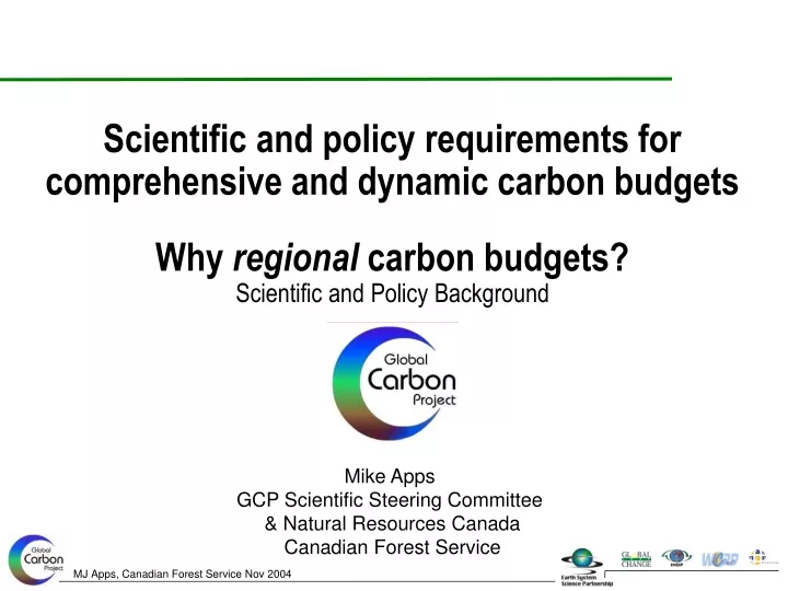 why regional carbon budgets scientific and policy background