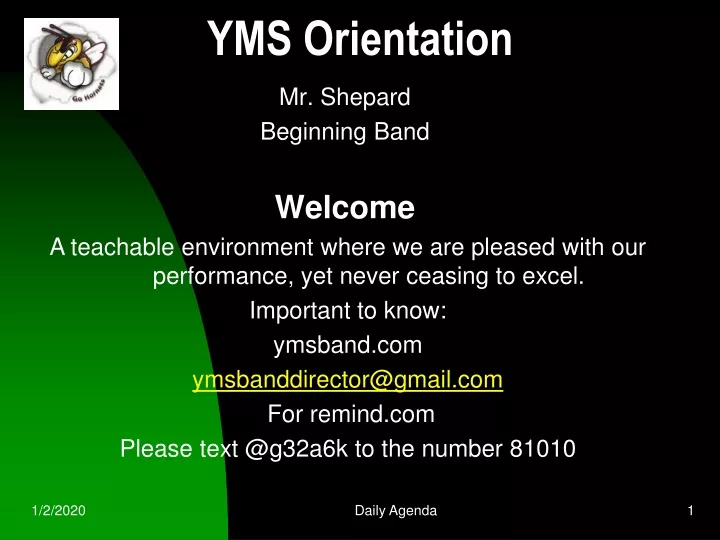 yms orientation