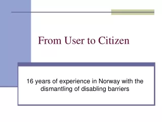 From User to Citizen