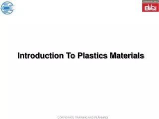 Introduction To Plastics Materials