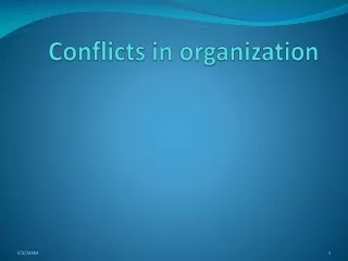 Conflicts in organization