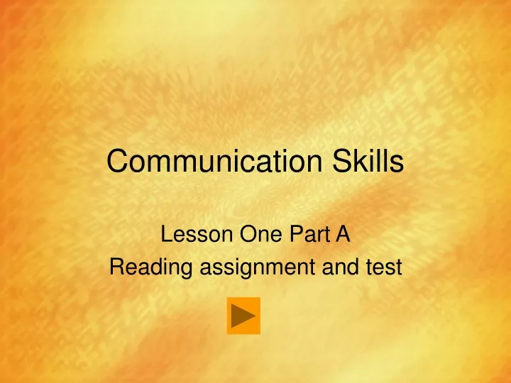 communication skills