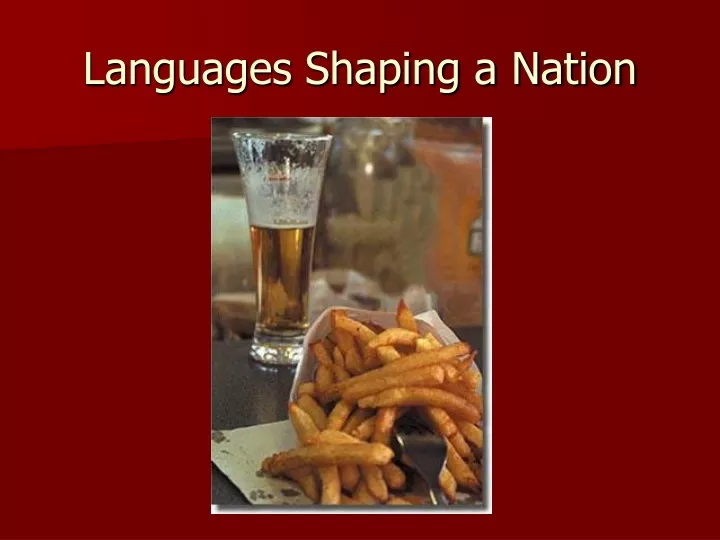 languages shaping a nation