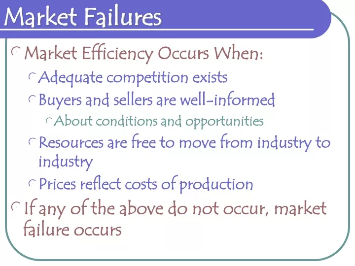 market failures