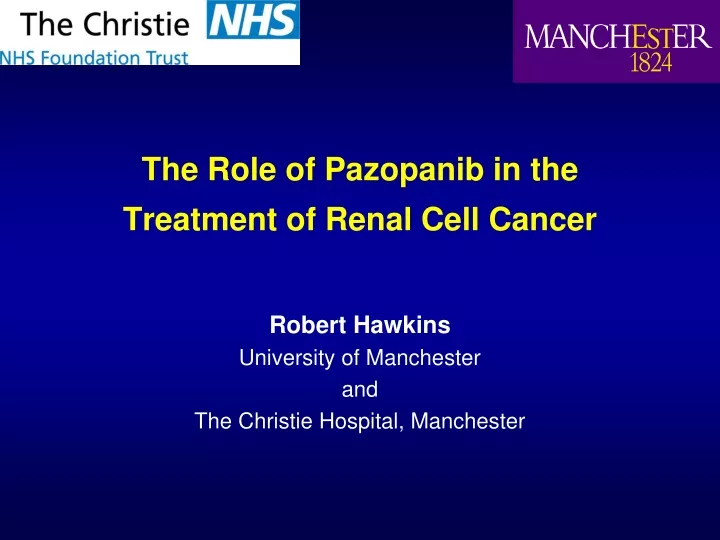 the role of pazopanib in the treatment of renal cell cancer