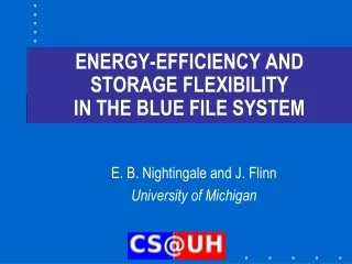 ENERGY-EFFICIENCY AND STORAGE FLEXIBILITY IN THE BLUE FILE SYSTEM